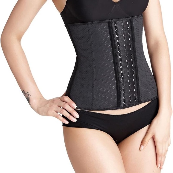Waist Trainor, size XL, black, 3 adjustable rows of clasp, unbranded - Picture 1 of 6